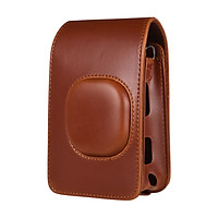 Compact Size Instant Camera Case Bag PU Leather with Shoulder Strap Compatible with Fujifilm Fuji Instax mini LiPlay