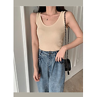 Áo Thun Ba Lỗ Nữ Form Body Vải Bo