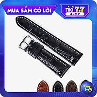 Dây đồng hồ nam da cá sấu đốt tre Bụi Leather D103 - Hàng khâu tay thủ công cao cấp - Bảo hành 12 tháng