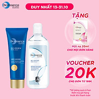 Combo sạch sâu dịu nhẹ Bio-Essence ( Nước tẩy trang Bio-Water Micellar Water 100ml + Sữa rửa mặt dưỡng da Bio-Renew tinh chất sữa ong chúa 100g)