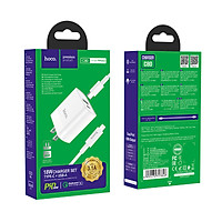 Bộ Củ Sạc Hoco C80 + Cáp Sạc Lightning - Hỗ trợ sạc nhanh QC3.0 - Hàng Chính Hãng