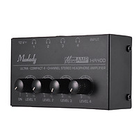 Bộ Khuếch Đại Âm Thanh Mini 4 Kênh Với Bộ Đổi Nguồn Muslady HA400