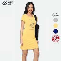 Đầm Tay Ngắn Visco In Hoạ Tiết Jockey - J1155