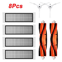 8Pcs Vacuum Cleaner Accessories Parts Roll Brush Suitable for Xiaomi 1S Robot S50 S51 Cleaner Spare Parts Kits Sweeper Accessories Kit Cleaning Robot Accessories