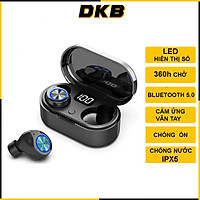 Tai Nghe Bluetooth 5.0 Không Dây, Cảm Ứng Vân Tay, Màn Led Báo Pin, Kháng Nước, Chống Ồn, Âm Thanh Cực Chất - TW80