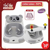 Ghế tập ngồi, ghế ăn dặm kiêm xe kéo 3 in 1 đa năng cho bé Mastela 1018, lót silicon cao cấp - tặng áo yếm mastela