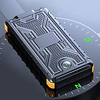 Solar Charger 10000mAh, Portable Durable Solar Power Bank with 2 USB Output 2 LED Flashlight and Compass, Waterproof for Outdoor Activities/Emergency