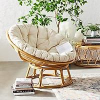 Ghế Lười Mây Cao Cấp Kèm Nệm _ Rattan Papasan PA001