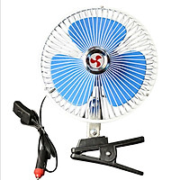 Quạt ô tô 12V 8 inch Quạt xe ô tô Quạt kẹp 180 ° Quạt làm mát có thể xoay được Quạt thông gió yên tĩnh Quạt điện có công tắc Thuốc lá phích cắm nhẹ hơn cho xe ô tô