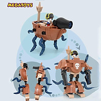 2607-Đồ chơi sưu tầm Plants vs Zombies 2 -Captain pirate ship zombie( Boss , biến hình 2in1 , 3and1)