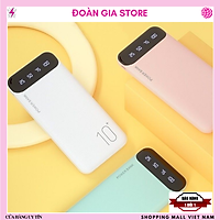 Sạc dự phòng dung lượng 10,000 mAh tích hợp màn hình LED có sạc nhanh QC2.0 , sạc kép với 2 đầu ra Output 2.1A