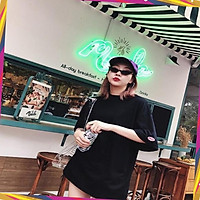Áo tay lỡ form rộng in chữ easy M255