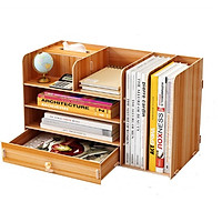 Kệ hồ sơ mini và tài liệu để bàn văn phòng chất liệu gỗ MDF lắp ghép sang trọng tiện lợi nhiều màu sắc bắt mắt thiết kế thông minh, gọn gàng
