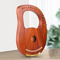 Walter.t WH-16 16-String Wooden Lyre Harp Metal Strings Solid Wood String Instrument with Carry Bag Tuning Wrench