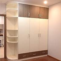 Tủ Quần Áo Sát Trần HT 19.2 MDF Melamine Vân Gỗ chống trầy xước 1.4x2.6x0.6 m