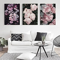 - Bộ 3 Tranh canvas giá xưởng khung composit - Tặng kèm đinh 3 chân