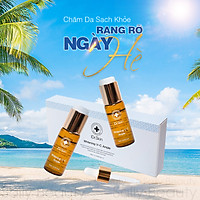 TẾ BÀO GỐC TRẮNG SÁNG BẬT TONE CHO LÀN DA - WHITENING V-C AMPLE. Thương Hiệu iDr.Skin (5 lọ * 15ml). Giúp Cho Làn Da Trắng Hồng Tự Nhiên Bật Tone. Xuất Xứ Hàn Quốc. Hàng Chính Hãng