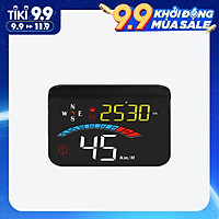 Car HUD Display, GPS Head Up Display Windshield Projector with Speed, Digital Clock, Overspeed Warning, Mileage