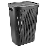 Giỏ Đựng Đồ Giặt JYSK Infinity Nhựa - Đen / Xám (35 x 44 x 60 cm)