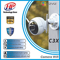 Camera WIFI Không Dây EZVIZ C3X 1080P, IP67 Ngoài Trời, Ghi Hình Ban Đêm Có Màu, Tích Hợp AI Phát Hiện - Hàng Chính Hãng