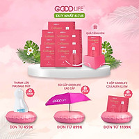 Combo 7 hộp nước uống GOODLIFE COLLAGEN GLOW 300mg - kết hợp độc đáo Nano Curcumin (tinh bột nghệ) và Vitamin C (hộp 10 ống)