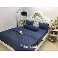 Ga - Drap Giường Lẻ Thun Mát Lạnh - Xám Xanh