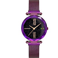 Luxury Starry Sky Watch Rose Gold Women Black Magnet Buckle Fashion Unique Casual Elegant Lady Quartz Wristwatch Gift