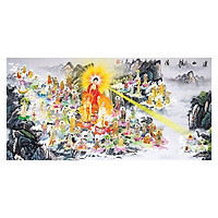 Tranh Phật Giáo Tây Phương Tiếp Dân 2466 (30 x 60 cm)