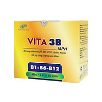 Vitamin b Vita3B - Cung cấp các vitamin thiết yếu cho cơ thể: B1, B6, B12. Hỗ trợ tăng cường sức khỏe, giảm mệt mỏi. Hộp 100 viên. SP chính hãng, đạt chuẩn GMP - WHO.