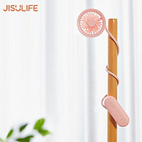 JISULIFE Portable Neck Fan Mini Foldable Air Cooler with 7 Blades/3 Speeds Adjustable/Low Noise/Type-C Interface/2000mAh
