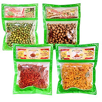 (COMBO 4 BỊCH) ĐẬU PHỘNG - ĐẬU HÀ LAN - KHÔ GÀ - BÒ SỢI VỊ CAY MẶN NGỌT SIÊU PHẨM ĂN VẶT THƯƠNG HIỆU TÂN LỘC PHÁT