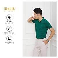 Áo Thun Polo Nam N&MCLUB tay ngắn màu xanh lá cây mã 2104033