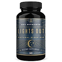 Natural Sleep Aid, Lights Out: Contains Melatonin, Valerian, Passion Flower, More. 60 Sleeping Pills, Veggie Capsules, Non-Habit Forming Sleep Supplement