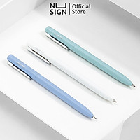 Bút gel bấm cài cao cấp Nusign - Ngòi 0.5mm mực đen - 1 chiếc - NS560