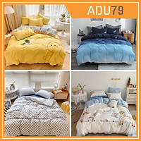 Bộ Ga Giường Và Vỏ Gối Cotton Korea ADU79 Bedding Đủ Kích Thước Trải Nệm 1m4, 1m6, 1m8 Chưa Gồm Chăn