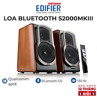 Bộ loa bluetooth Bookshelf Hifi cao cấp EDIFIER S2000MKII - Công nghệ aptX - Kèm dây Monster Cable 2RCA ra 4RCA 2M - Hàng chính hãng