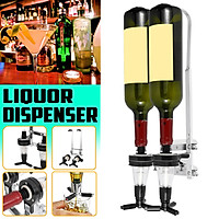 Wall Mounted 2 Bottles Drink Liquor Dispenser Bar Beverage (ONLY Liquor Dispenser)