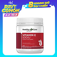 Viên Uống Healthy Care Vitamin E 500IU 200 viên Hỗ trợ bổ sung vitamin E tự nhiên cho cơ thể, chống lão hóa, cải thiện các vết thâm, nám, cho da sáng mịn màng, giúp tóc chắc khỏe