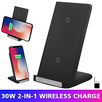 30W QI Wireless Charger Fast Charging Stand Support For iPhone11 Pro Max Galaxy S10 / Note10 etc