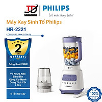 Máy Xay Sinh Tố Philips HR2221 - Công suất 700W Xay Đá , Xay Hạt - Hàng Chính Hãng