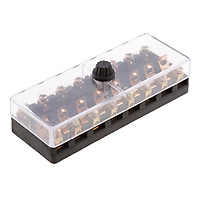 8-Way Fuse Holder Block Fusebox Panel Distribution Block Car Boat Automotive