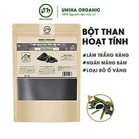 Bột đánh răng Than Hoạt Tính nguyên chất UMIHOME (35g) đánh trắng răng, sạch sâu da mặt, loại bỏ mụn, giải đọc cho da