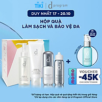 Bộ Sản Phẩm Làm Sạch Và Bảo Vệ Da Chuyên Sâu d program (SRM 120g + Dầu Tẩy Trang 120ml + Thermo Serum 40ml + Tinh chất chống nắng 40ml)