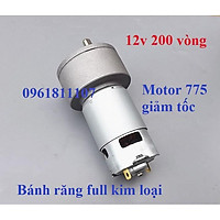 Motor dùng cho giảm tốc 775 200 vòng 12v 24v