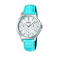 Đồng Hồ Nữ Dây Da Casio LTP-V300L-2AUDF (33mm) - Trắng Xanh