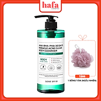 Sữa Tắm Giảm Mụn Lưng Some By Mi AHA-BHA-PHA 30 Days Miracle Ance Clear Body Cleanser 400g + Tặng Kèm 1 Bông Tắm tạo Bọt