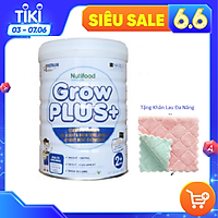 Sữa bột GROW PLUS (trắng) loại 850g giành cho bé thừa cân, phát triển chiều cao-tặng khăn đa lau đang năng.