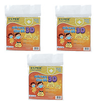 Combo 3 bịch khẩu trang 3D em bé Exper kháng khuẩn cho bé dưới 5 tuổi. Sản phẩm cao cấp bảo vệ đường hô hấp và an toàn cho bé. Khẩu trang y tế 4 lớp kháng khuẩn, mỗi bịch 10 cái
