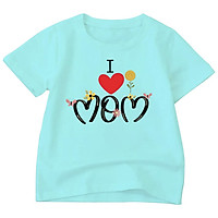 Áo thun Bé Gái, trai loại 1 | chất cotton | Thoáng Mát | 6-45kg | I LOVE MOM | BTM80