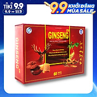 GINSENG TD - Viên uống Nhân Sâm Bồi bổ sức khỏe, tăng cường thể lực, tăng cường sức đề kháng, nâng cao hệ miễn dịch, giúp ăn ngon, tiêu hóa tốt, tăng cường hấp thu (Hộp 60 viên)